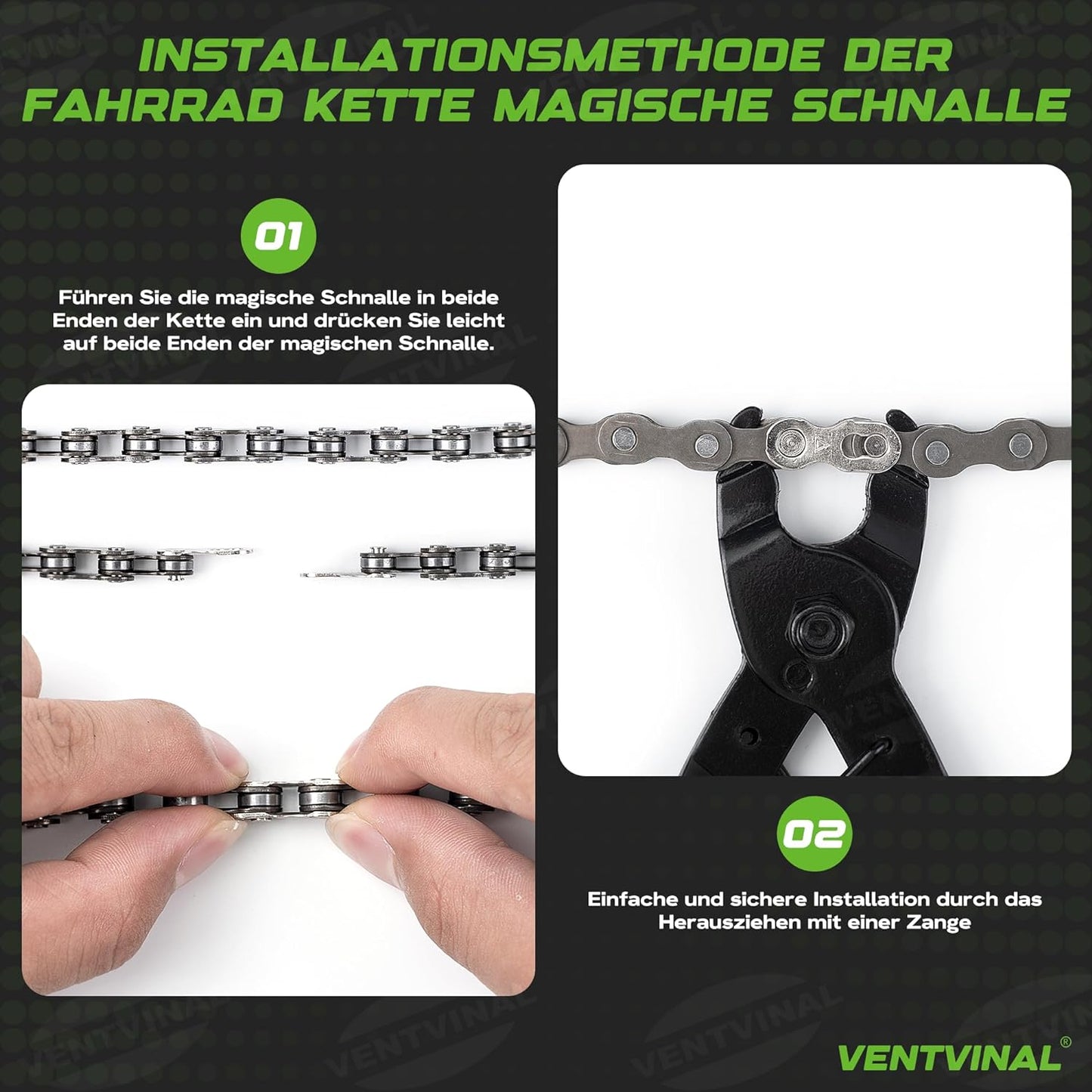 Ventvinal Fahrrad Werkzeug,Fahrradkette Reparatur Set 2.0 mit Kettennieter Fahrrad und kettenschloss zange,kettenlehre Fahrrad,4 Paar Fahrradketten Nieten für 6-12 Fach Fahrradkette Werkzeug