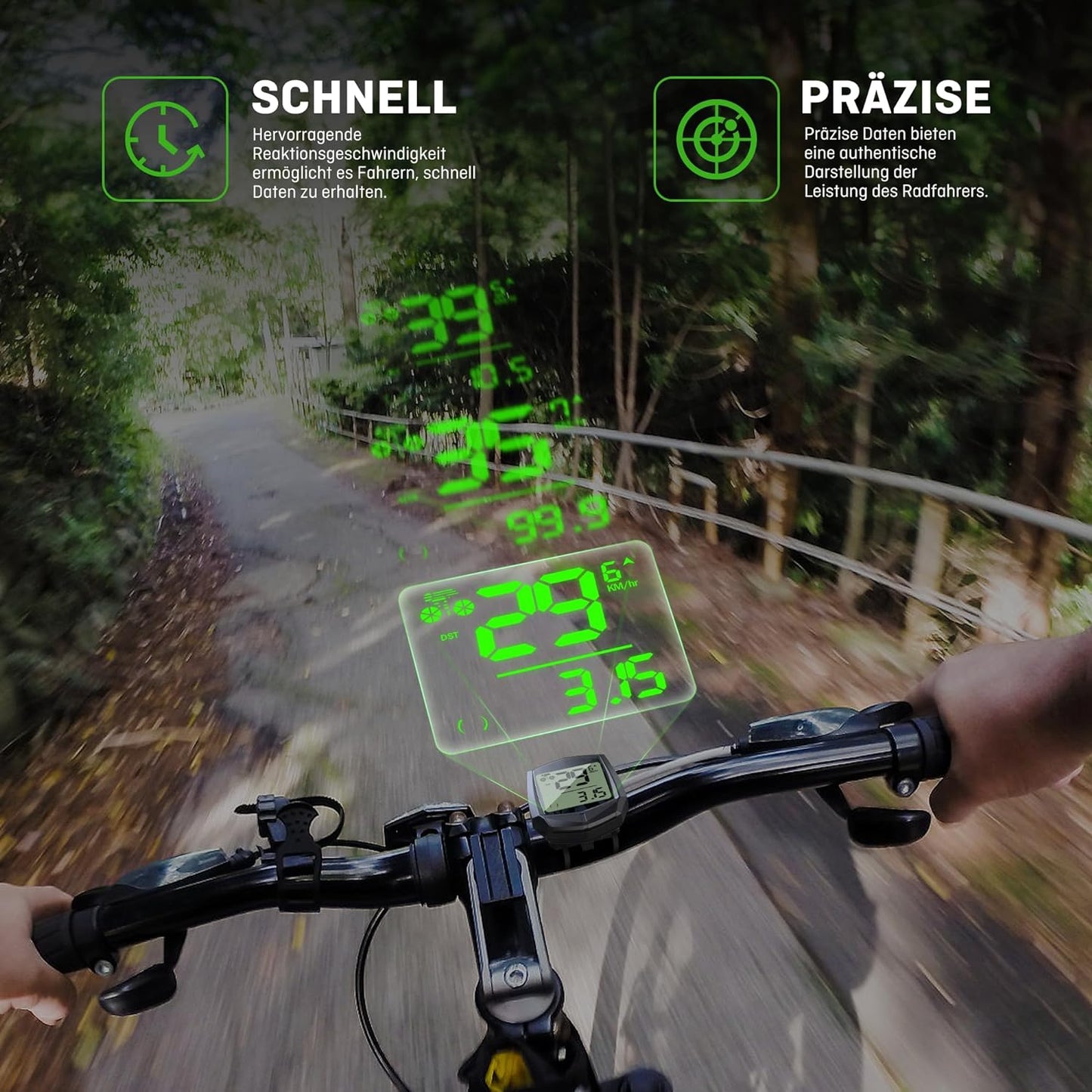 Fahrradcomputer Kabellos,Multifunktional Fur Wasserdicht Fahrradtacho – MUSCCCM